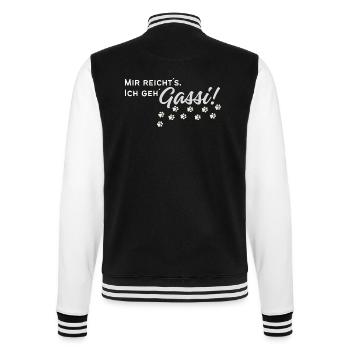 Gassi gehen - College-Sweatjacke - Schwarz/Weiß - Hinten - Marisol (170cm)