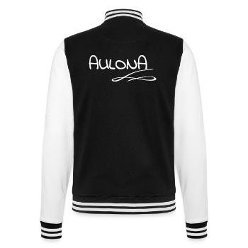 Gift for Aulona - College Sweat Jacket - black/white - Back - Marisol (170cm)