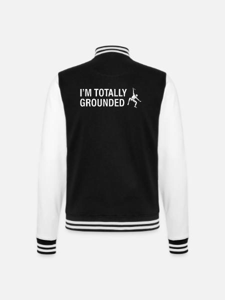 Totally Grounded Klettern - College-Sweatjacke - Schwarz/Weiß