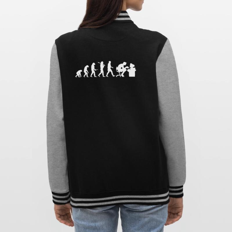 Evolution Computer Nerd! PC Nerd! IT! Technik! College-Sweatjacke