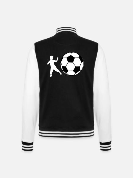 Kind Fußball - College-Sweatjacke - Schwarz/Weiß