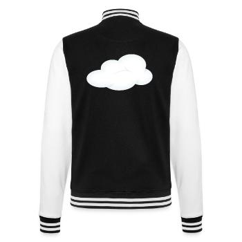 regenbogen sonne wolken wetter rainbow sun cloud13 - College-Sweatjacke - Schwarz/Weiß - Hinten - Marisol (170cm)