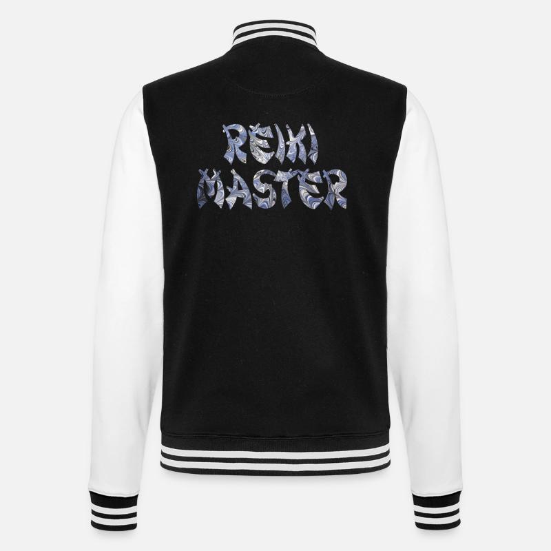 reiki master e 44 - College Sweat Jacket - black/white