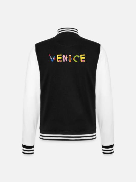 Venice - College-Sweatjacke - Schwarz/Weiß