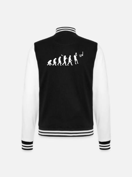 Basketball evolution - College Sweat Jacket - black/white