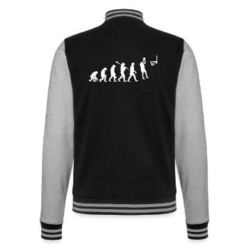 Entwicklung von Basketball - College-Sweatjacke - Schwarz/Grau meliert - Hinten - Marisol (170cm)