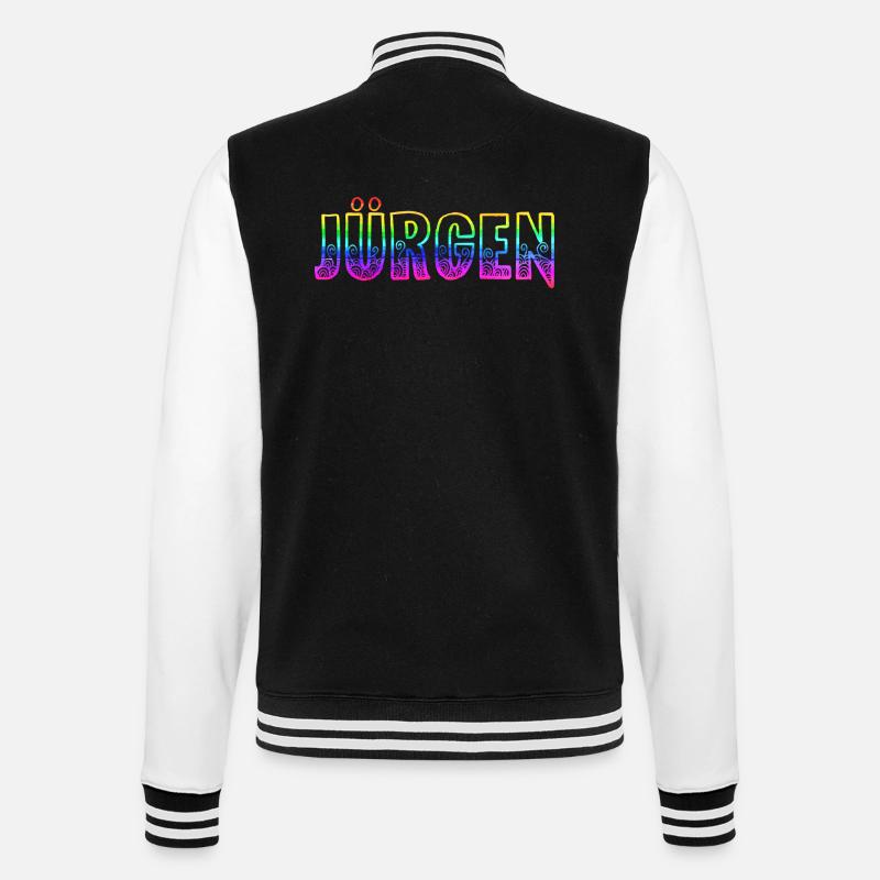 jürgen rs rainbow - College Sweat Jacket - black/white
