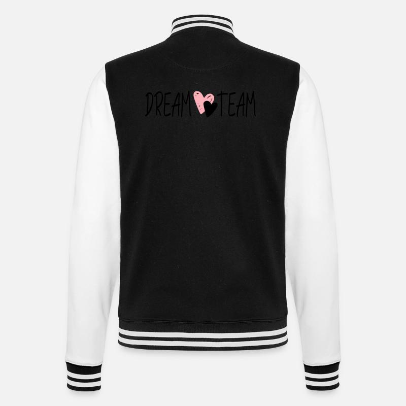 dreamteam - College-Sweatjacke - Schwarz/Weiß
