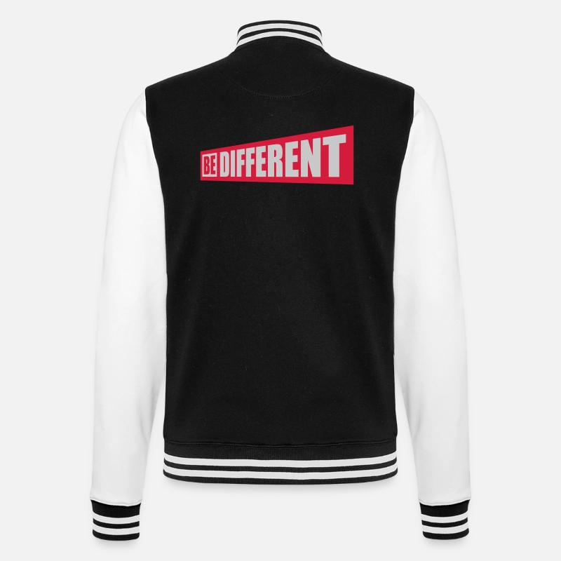 Soyez différent Logo Design - Veste Teddy - noir/blanc