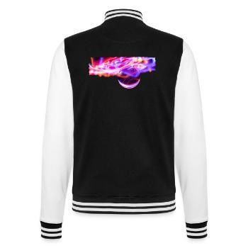 Boule de cristal dans le jeu de lumières - Veste Teddy - noir/blanc - Dos - Marisol (170cm)