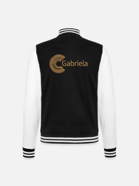 Für Gabriela - College-Sweatjacke - Schwarz/Weiß