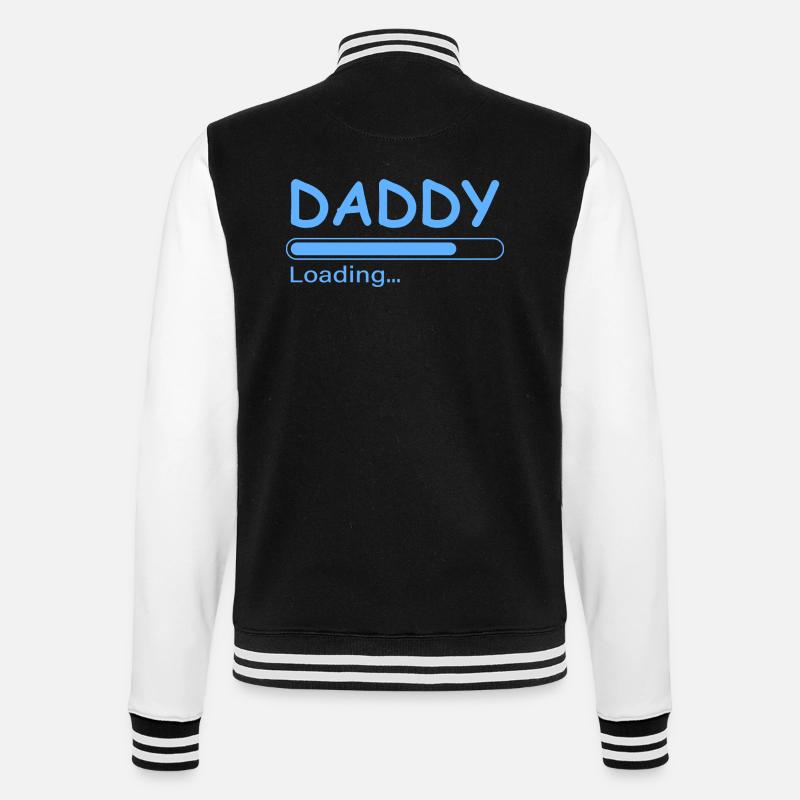 Daddy loading - College Sweat Jacket - black/white