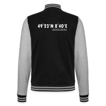 Mannheim Monnem Mannheimat - College Sweat Jacket - black/heather grey - Back - Marisol (170cm)