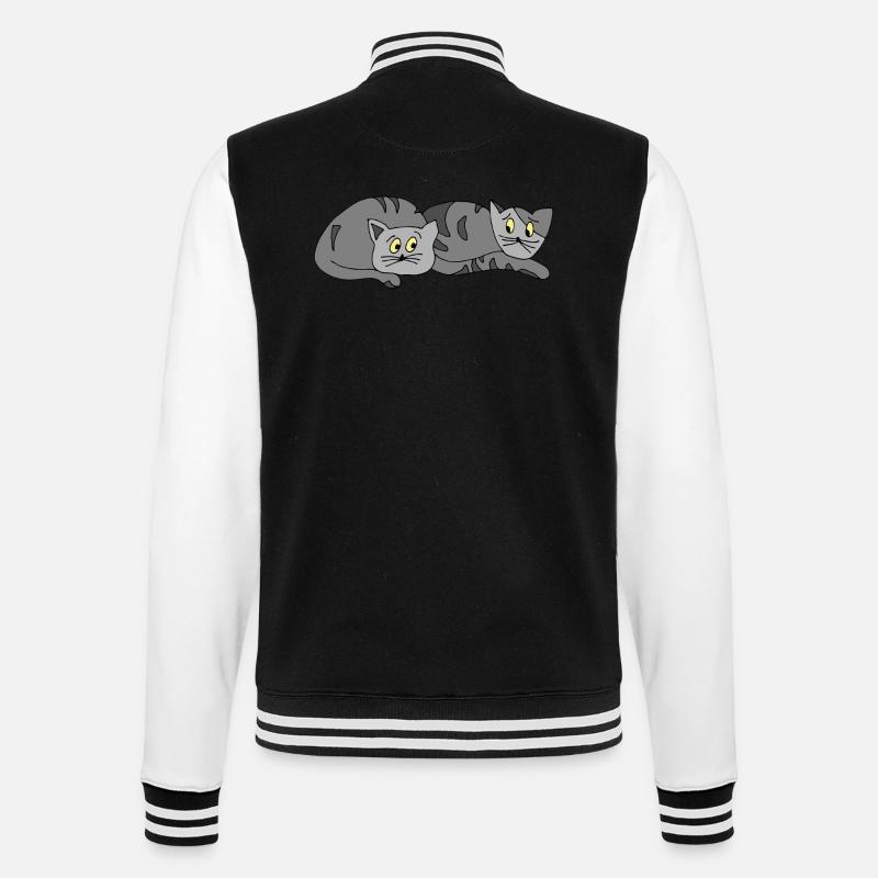 Chats - Veste Teddy - noir/blanc