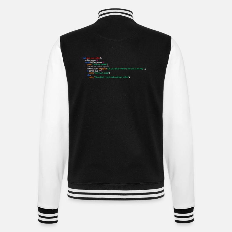Kaffee, Programmierung, Lustig, Coffee - College-Sweatjacke - Schwarz/Weiß
