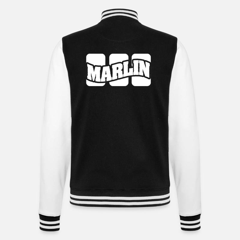 Nom Marlin - Veste Teddy - noir/blanc