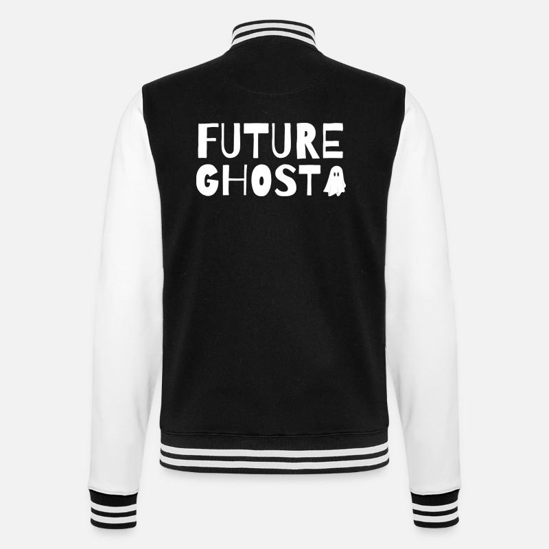 Future Ghost - College Sweat Jacket - black/white
