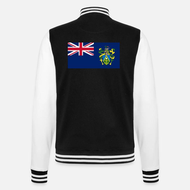 Pitcairninseln - College-Sweatjacke - Schwarz/Weiß