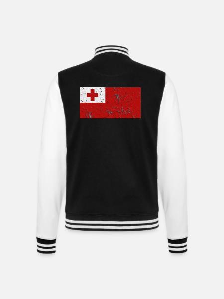 Gift for Tonga - College Sweat Jacket - black/white