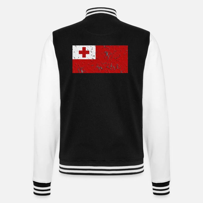 Gift for Tonga - College Sweat Jacket - black/white