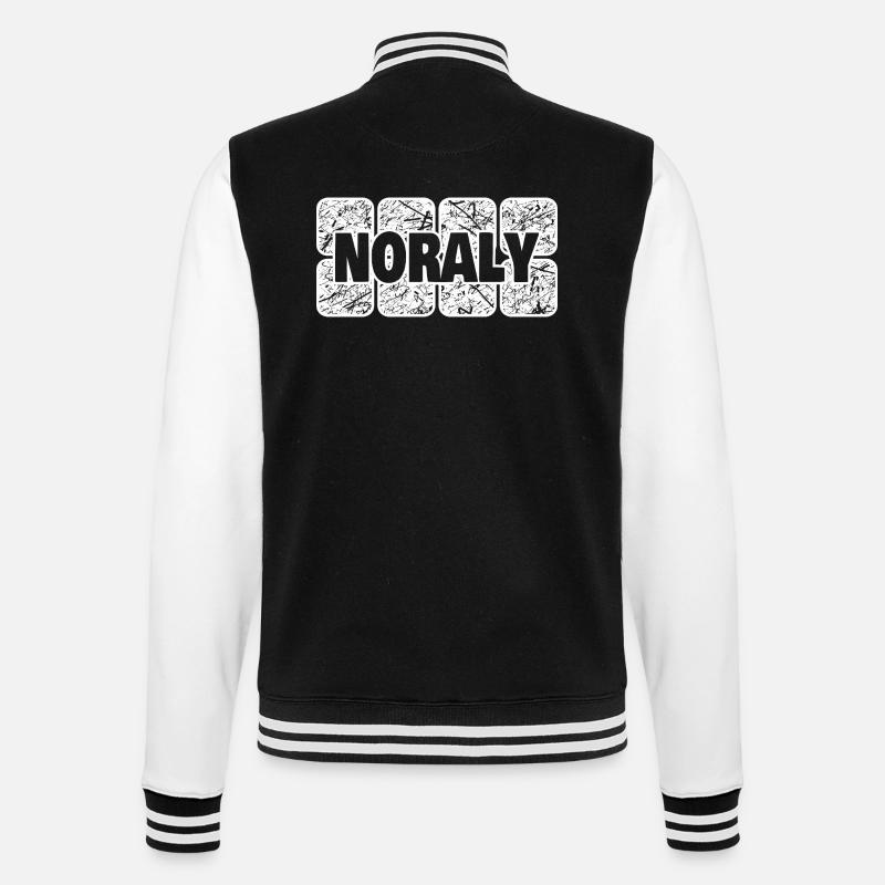 Noraly - College Sweat Jacket - black/white