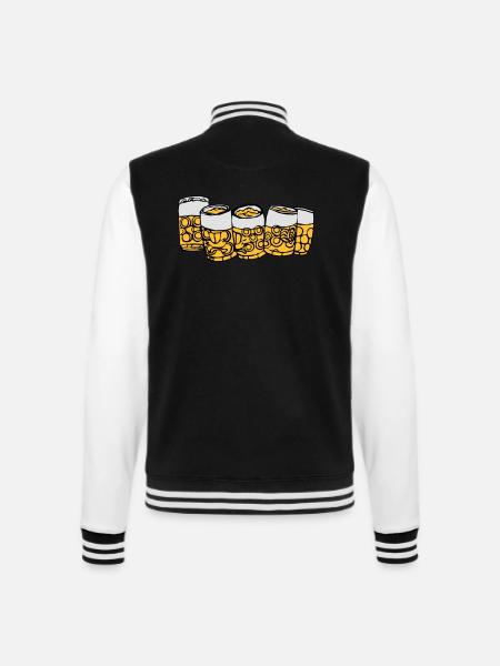 bierkrüge.ai - College-Sweatjacke - Schwarz/Weiß