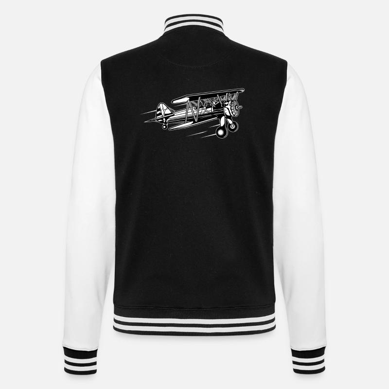 Flyer / Avion 01_schwarz blanc - Veste Teddy - noir/blanc