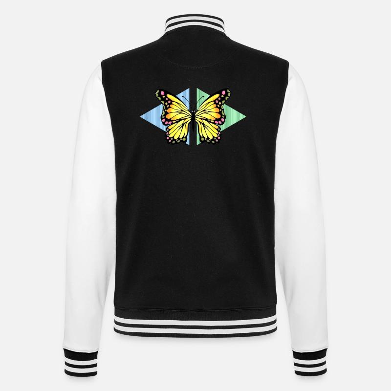 papillon - Veste Teddy - noir/blanc