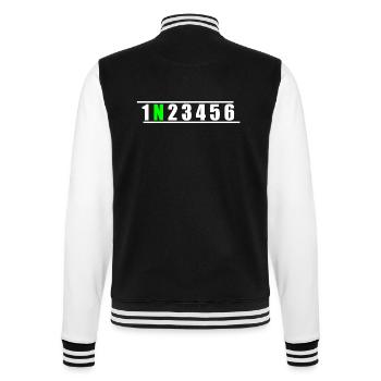 Moto cadeau idée cadeau pour les motocyclistes - Veste Teddy - noir/blanc - Dos - Marisol (170cm)