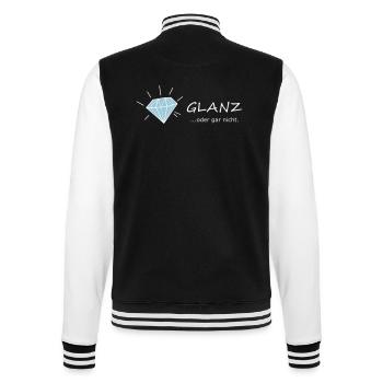 GLANZ oder gar nicht, mit Diamant, Glamour - College-Sweatjacke - Schwarz/Weiß - Hinten - Marisol (170cm)