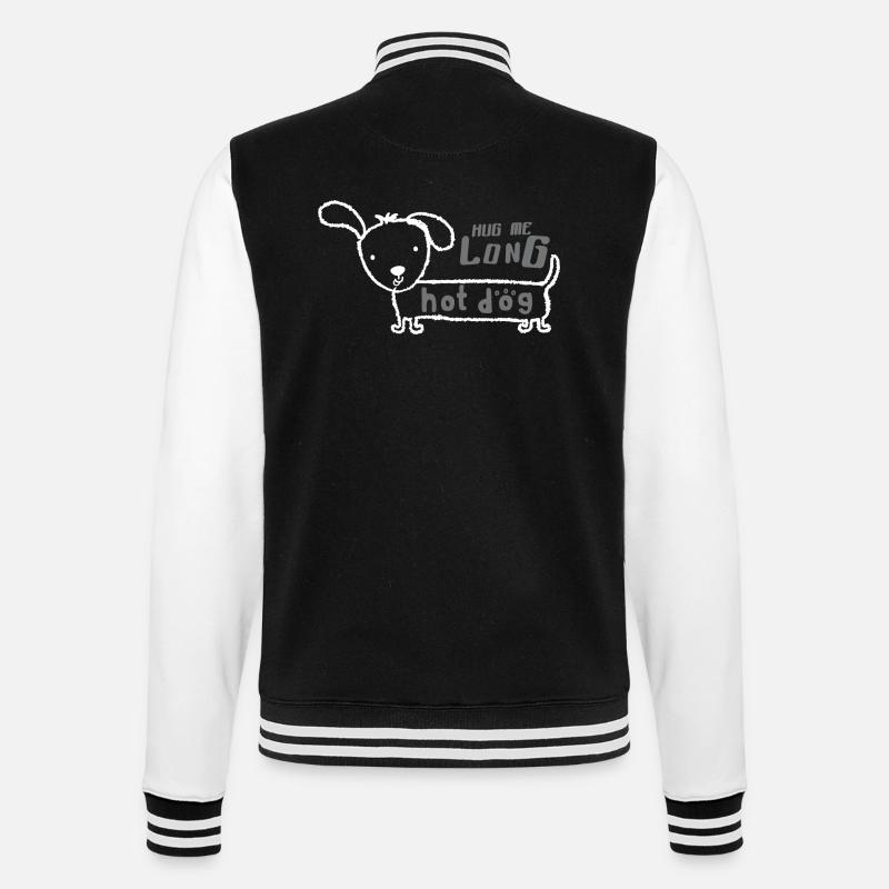 Hunde - College-Sweatjacke - Schwarz/Weiß
