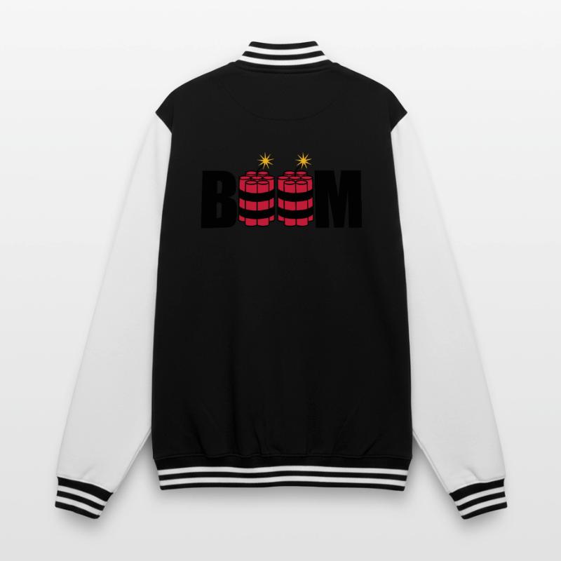 boom lit tnt dynamite explode explosion College Sweat Jacket