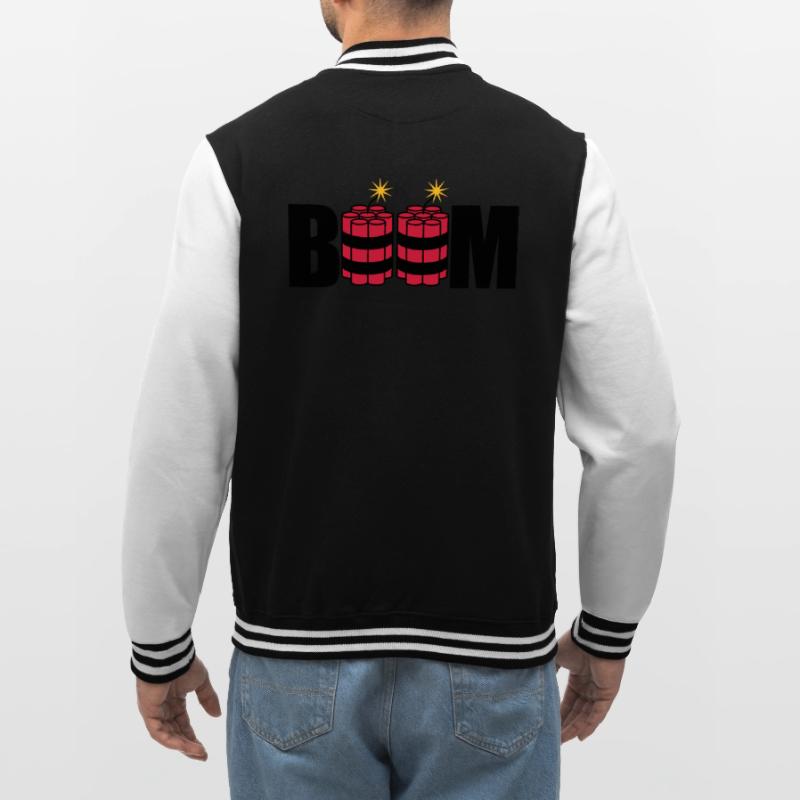boom lit tnt dynamite explode explosion College Sweat Jacket