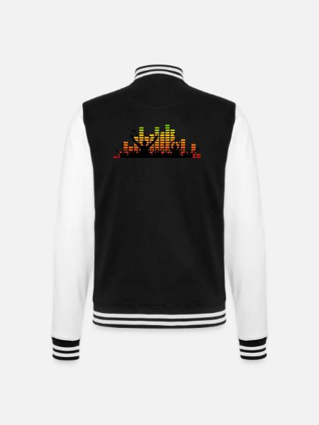Menschen - Konzert Festival - College-Sweatjacke - Schwarz/Weiß