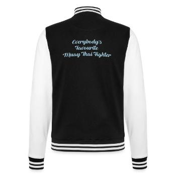 Everybodys favourite muay thai fighter f - College Sweat Jacket - black/white - Back - Marisol (170cm)
