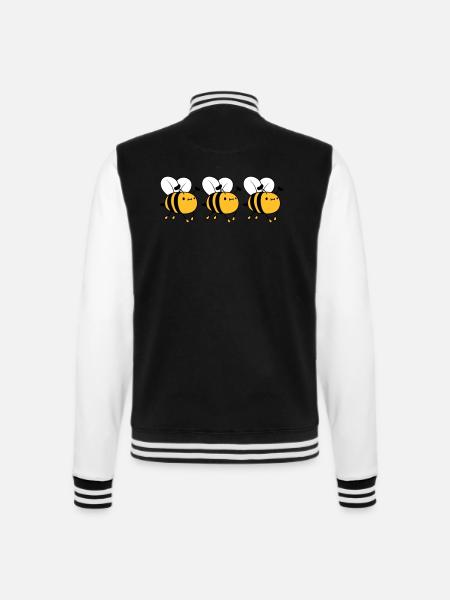 3 busy bees - College Sweat Jacket - black/white