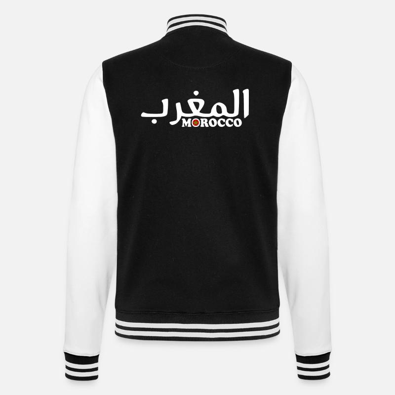 Marokko - College-Sweatjacke - Schwarz/Weiß
