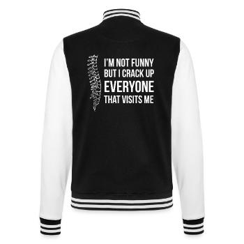 Physiotherapist Chiropractor Physiotherapy - College Sweat Jacket - black/white - Back - Marisol (170cm)