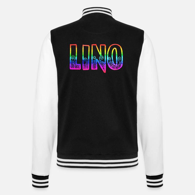 lino rs rainbow - College Sweat Jacket - black/white