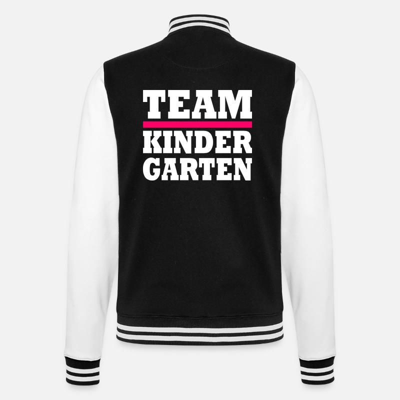 Team kindergarten - College-Sweatjacke - Schwarz/Weiß