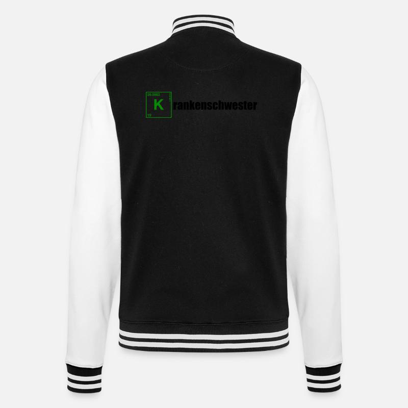 Krankenschwester Geschenk black - College-Sweatjacke - Schwarz/Weiß