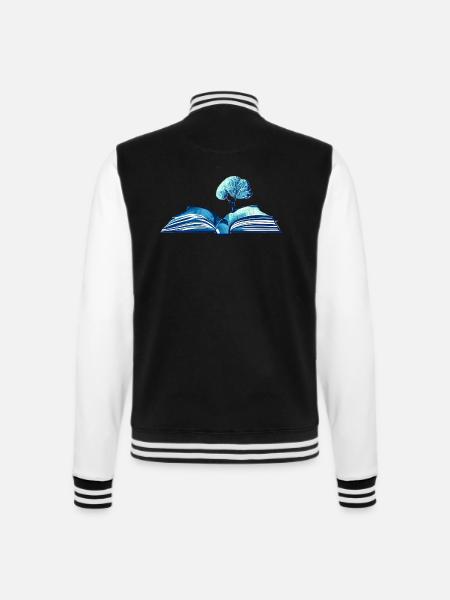 Buch Leser Buchliebhaber Bücher Lesen Geschenk - College-Sweatjacke - Schwarz/Weiß