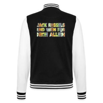 humor lieblingshund haustier weißwein terrier - College-Sweatjacke - Schwarz/Weiß - Hinten - Marisol (170cm)