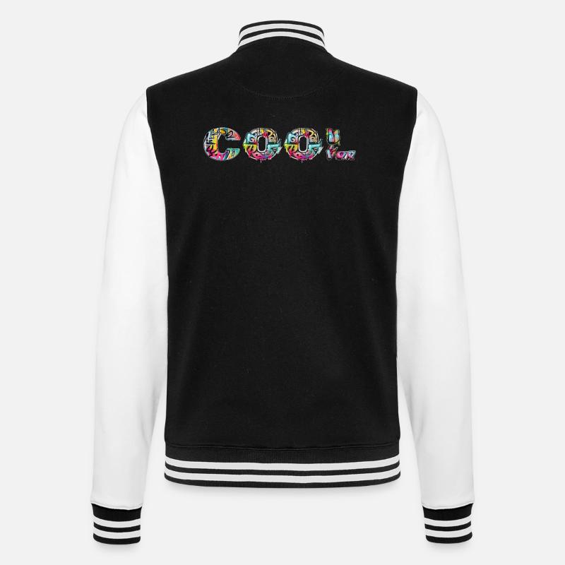 Cool Graffiti - College-Sweatjacke - Schwarz/Weiß