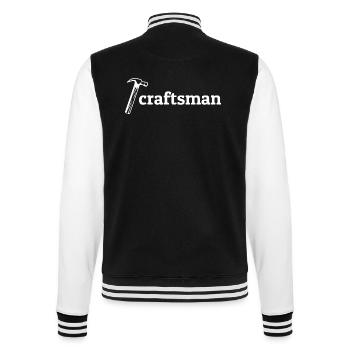 Craftsman Handyman Craft Tool Construction Site - College Sweat Jacket - black/white - Back - Marisol (170cm)
