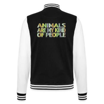 Défenseurs des droits des animaux Bien-être animal présent - Veste Teddy - noir/blanc - Dos - Marisol (170cm)