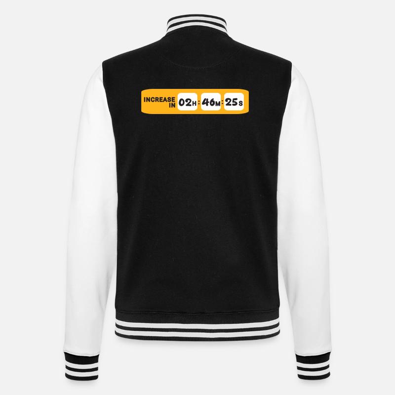 Internet Countdown - College Sweat Jacket - black/white