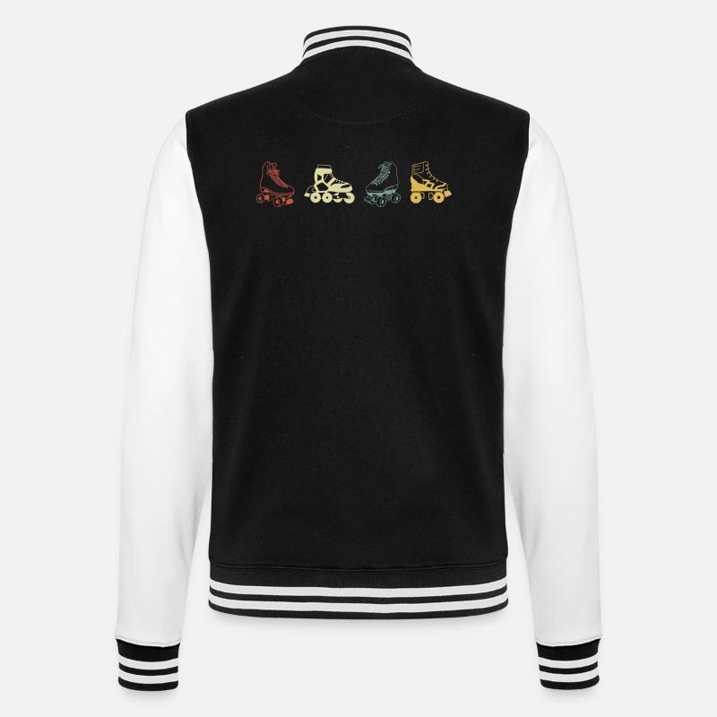 roller rétro vintage - Veste Teddy - noir/blanc
