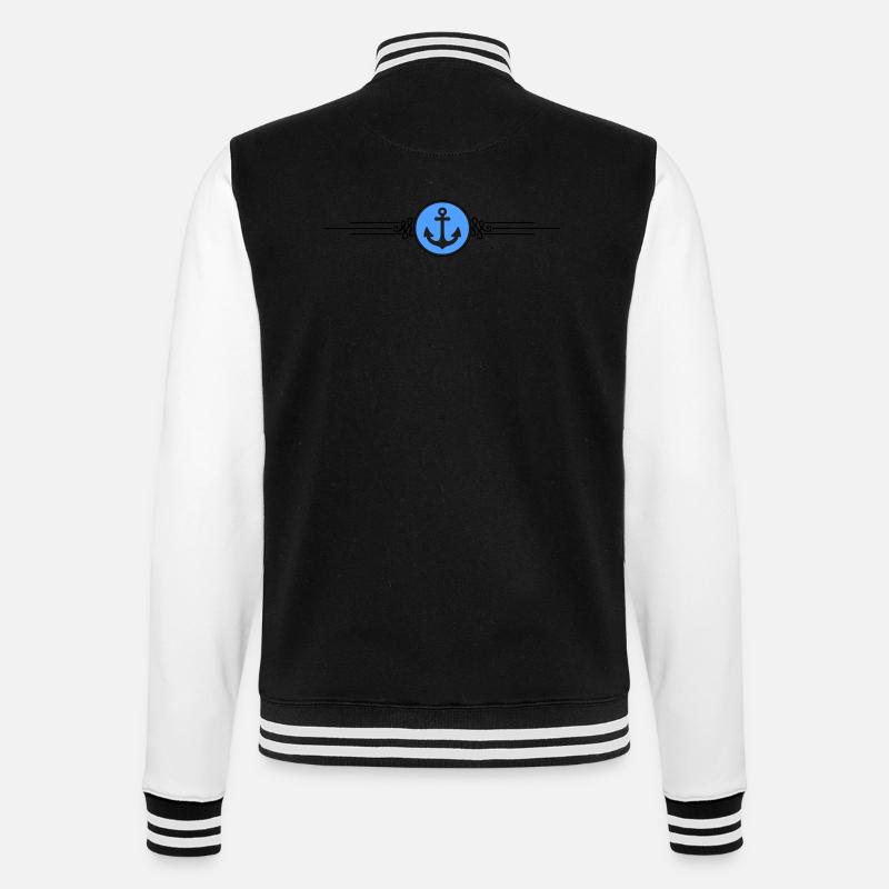 Symbole d’ancre Dash - Veste Teddy - noir/blanc