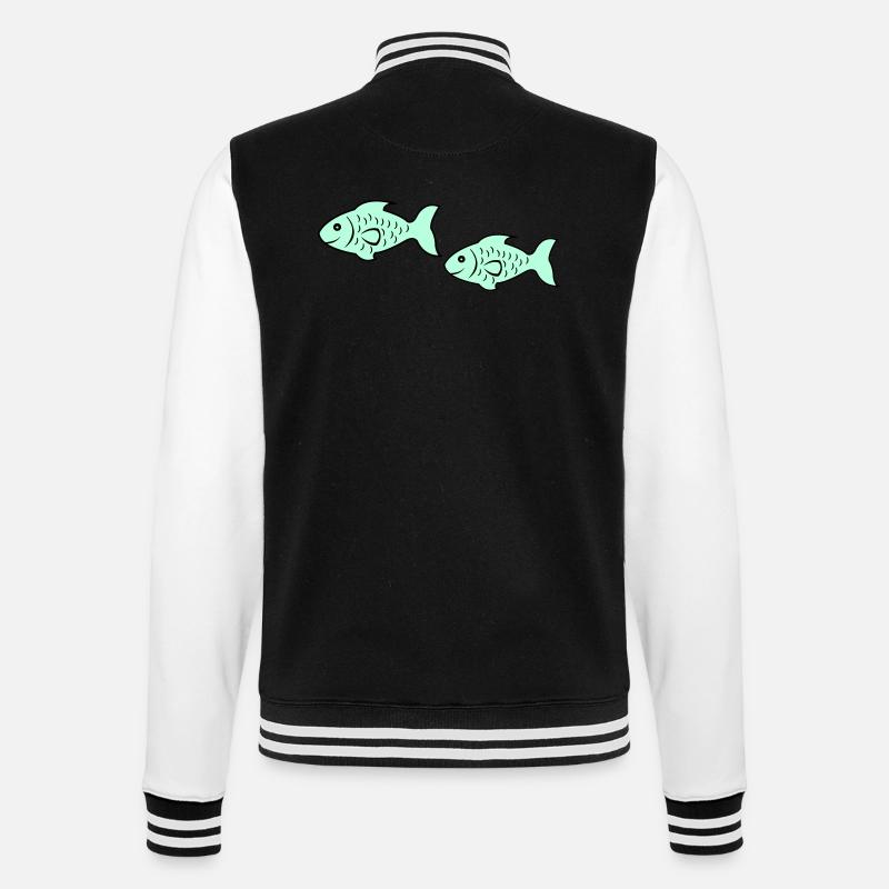 fish2 - College-Sweatjacke - Schwarz/Weiß